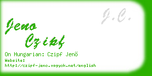 jeno czipf business card