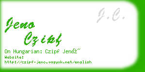 jeno czipf business card